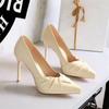 2026 American Style Fashion Luxury Banquet High Heels Slim Heels Super High Heel Pointed Toe Waterproof Platform Single Shoes