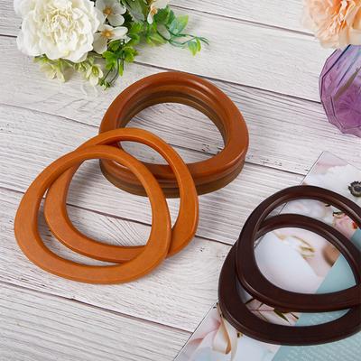 Hölzerner Taschengriff zum Selbermachen, D-förmige Taschengriffe, Ersatzgriffe für Handtaschen, Tragegriffe, klassische Geldbörsengriffe, Holzriemen, Taschenzubehör