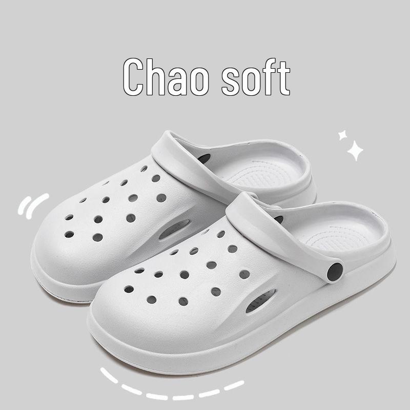 Breathable Thick-Soled Closed-Toe Beach & Garden Shoes for Men & Women - Comfortable Summer Couple Style Slippers