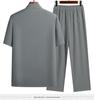Summer Short-Sleeve Tang Suit Set for Middle-Aged and Elderly Men
