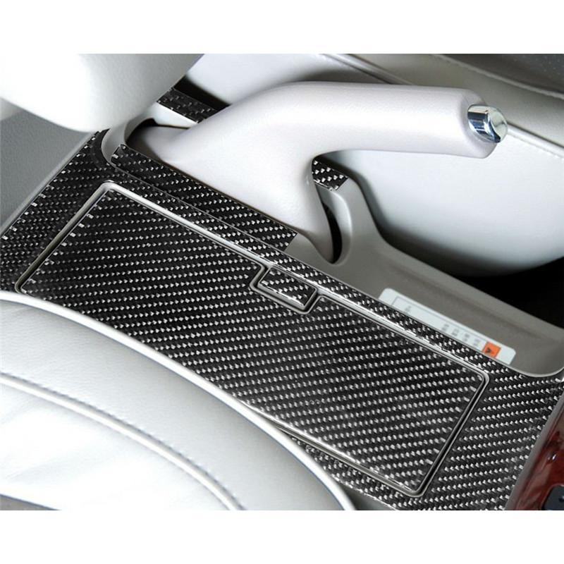 Black Carbon Fiber Car Storage Console Panel Trim Sticker For Suzuki Grand Vitara 2006-2013 With Manual Transmission