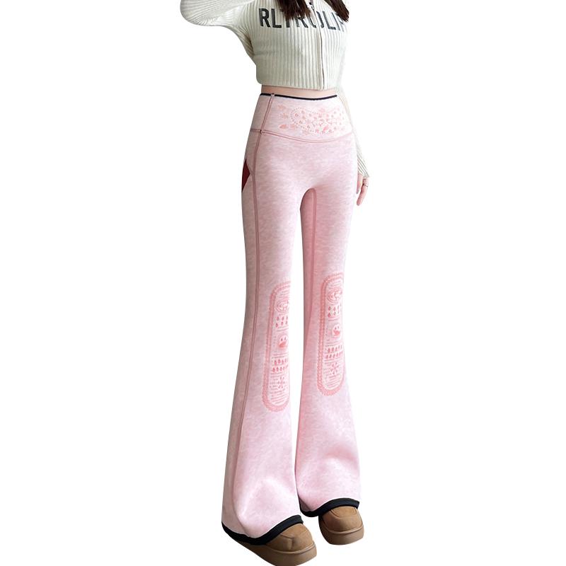 Cashmere Flare High-Waist Barbie Style Yoga Pants - Autumn Winter 2025 Collection, Plus Velvet, Stretchy & Warm.