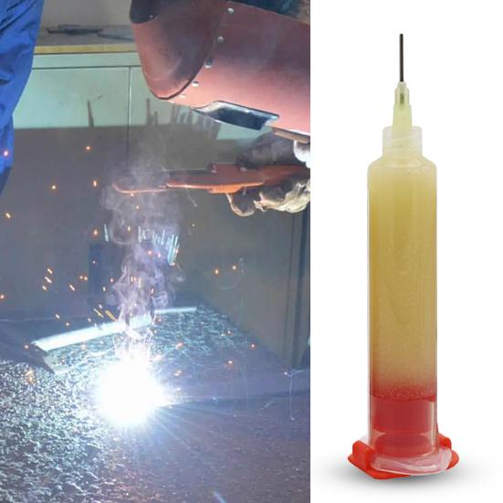 1 Set 10cc Syringe Solder Paste Environmental Low Residue No-clean Strong Stickiness Easy-soldering BGA Reballing with Syringe Needle Soldering Flux