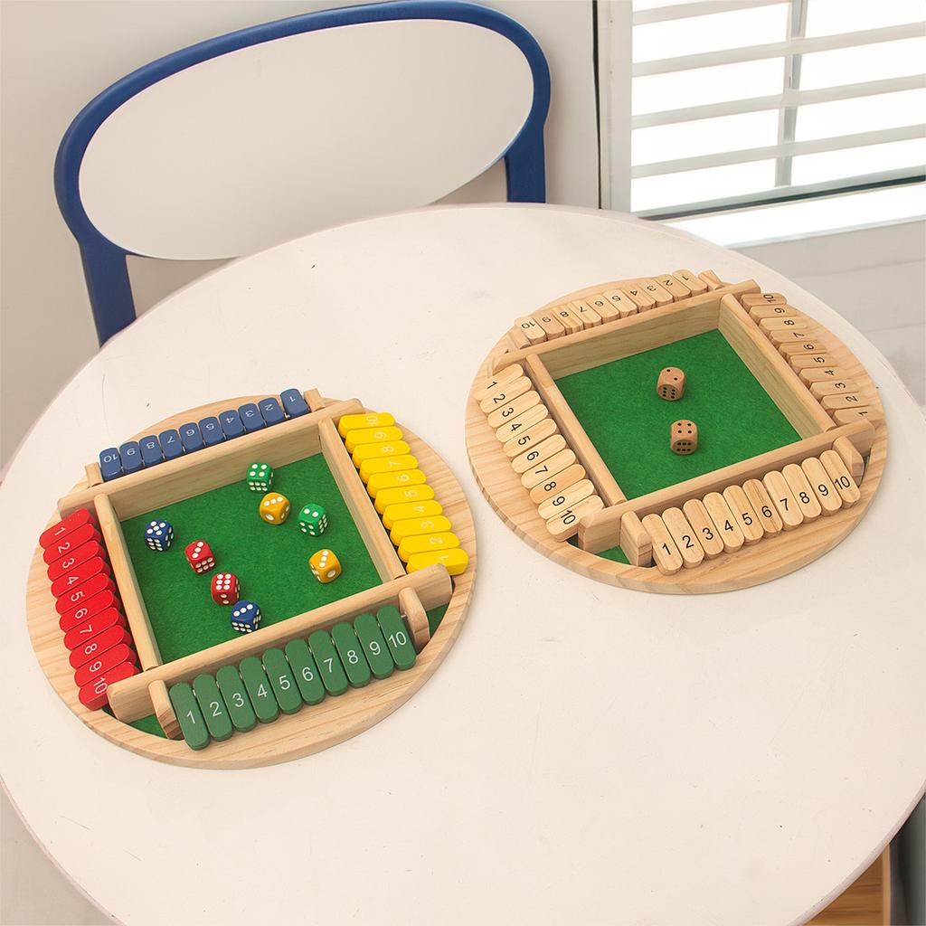 Children'S Double-Sided Digital Four-Sided Flop Wooden Toy Game Chess Drinking Order Board Game Bar Entertainment Products Four Colors