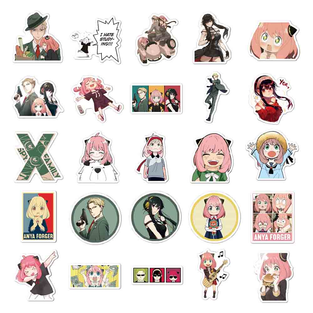 10/30/50/100pcs Japanese Comic SPY×FAMILY Cartoon Stickers Cool Anime Decals DIY Notebook Suitcase Car Cute Anya Forger Sticker