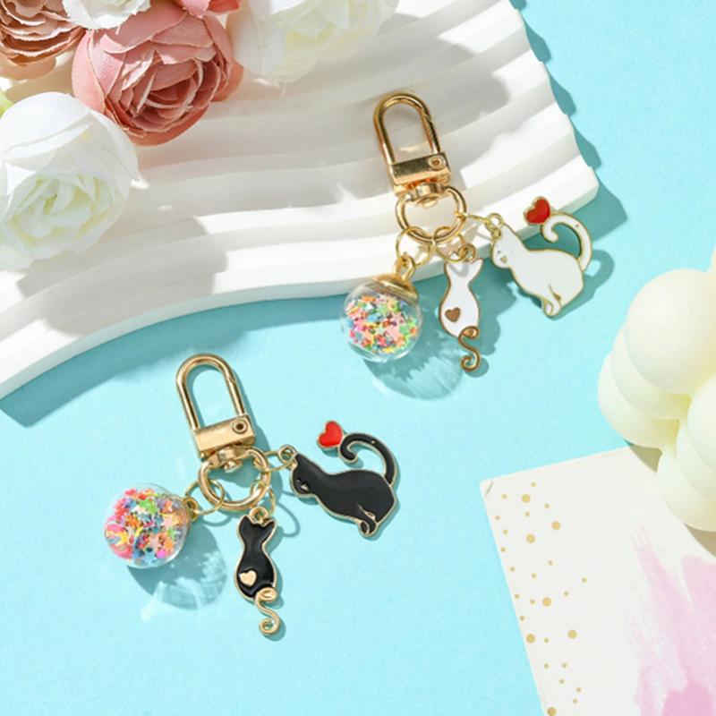 1 Stück Niedlicher Cartoon Katze Geformter Schlüsselanhänger Schlüsselanhänger Rucksack Schlüsselzubehör Geschenk