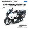 1:16 Scale Motorcycle Street Sport Bike Adv Motorcycle Simulation Die-Cast Model Collectible Ornament Toy Car Boys Pull Back