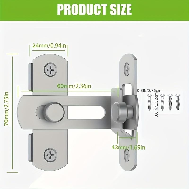 1ks Odolný 90stupňový zámek dveří - Odolný proti povětrnostním vlivům, Bezpečný pro domácí použití, Ideální pro vrata stodoly a dvířka skříněk