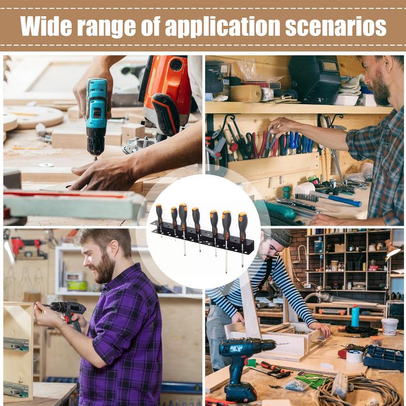 Organizator cu șuruburi Suport de depozitare pentru montare pe perete Organizator pentru șurubelnițe Organizator pentru depozitare Suport pentru instrumente Organizator pentru unelte de mână Suport pentru șurubelnițe