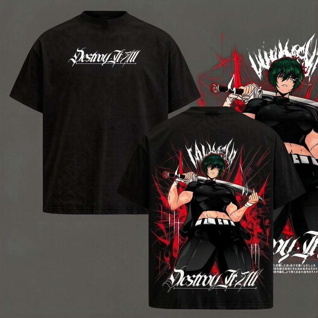 

Summer Sport Style Raymond Sukuna Ninjutsu Attack Youth Retro Cotton T-Shirt for Men Streetwear Anime Shirt 3XL