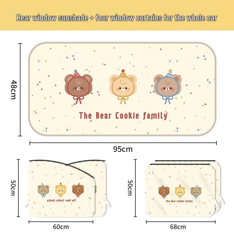 Car Window Sunshade: Sliding Rail Blackout Curtain for Baby Privacy and Sun Protection