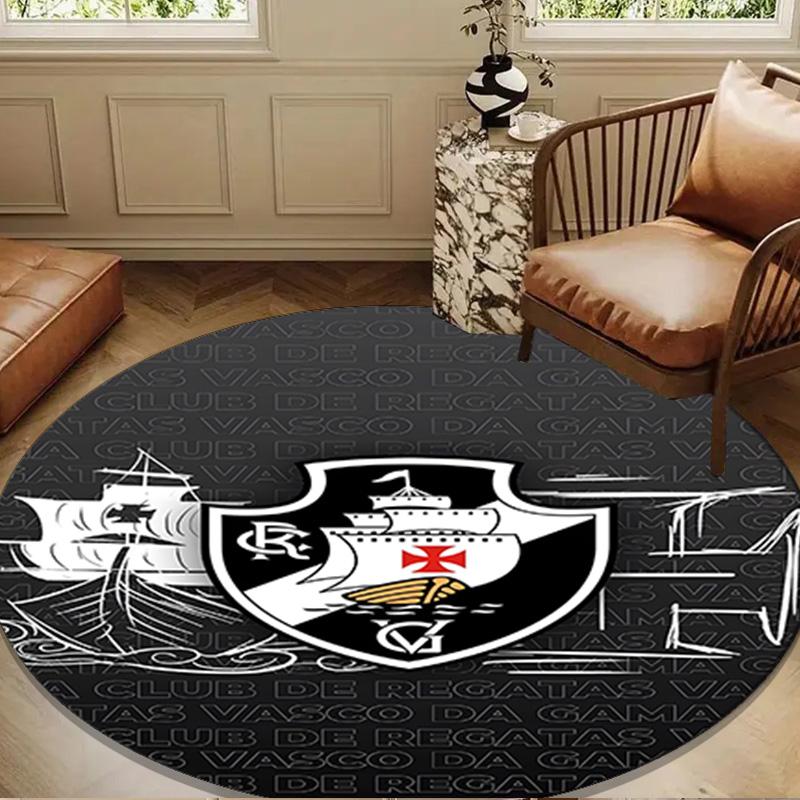 Football Club Emblem Round Rug for Livingroom,Bedroom, Palyroom, Chair Rug, Area rug, Circle Carpet, Large Size Fan Christmas gift