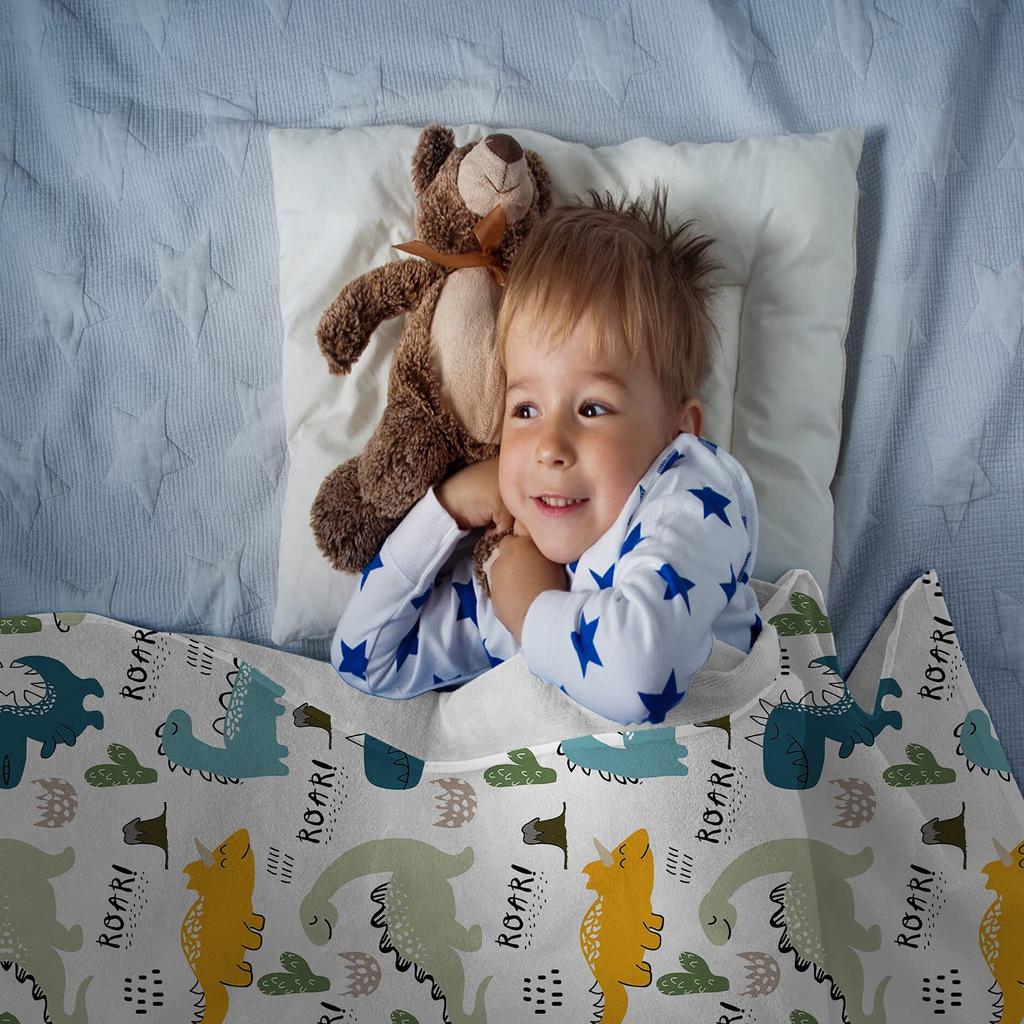 Cartoon Dinosaur Flannel Blanket Digital Printing Nap Gift Blanket Fleece Blanket