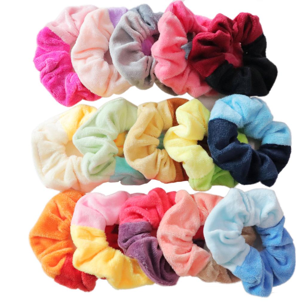 15PCS/Set Women French Elastic Hair Scrunchies For Women Hair Ties Rubber Band Hair Rope Accessories Lady Headdress 2021