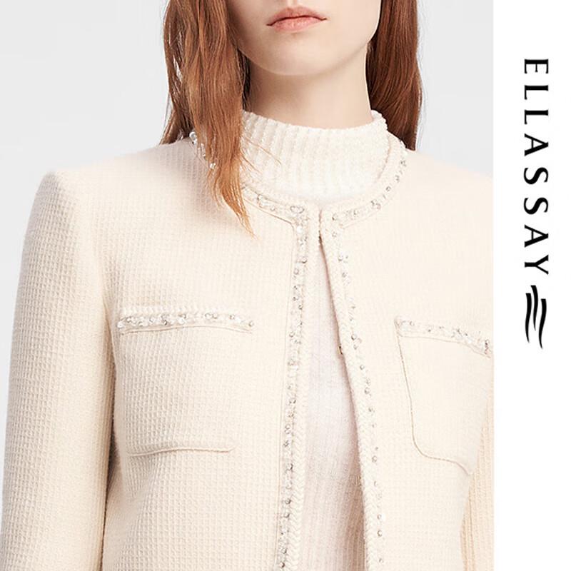 ELLASSAY Women's Lambswool French Hepburn Style Coat