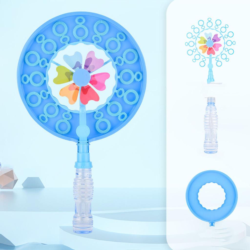 Windmill Bubble Wand Detachable Multi Hole Children Pinwheel Bubble Blower for Travel Outdoor