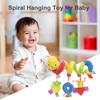Baby Crib Hanging Rattles Toys Cartoon Spiral Stroller Toy with Ringing   for Infants Babies Car Seat Toys Spiral Plush Toy for Girls Boys