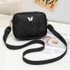 Embroidery new casual fashion quilting embroidery commuter messenger bag small lis shoulder bag