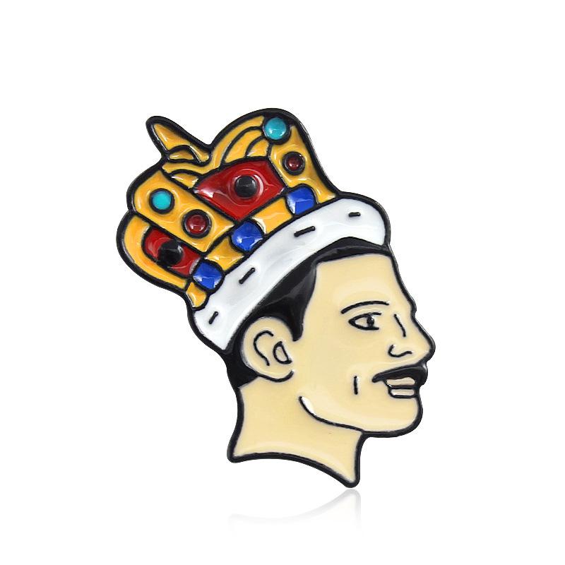 Freddie Mercury Brooch - King of Queen Rock Band