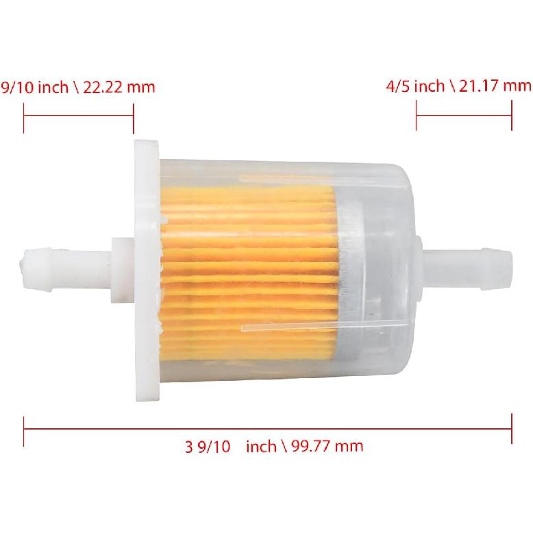 5/16" Inline Fuel Filter 12581-43012 Diesel Gasoline Fuel Filter 12581-43010 Compatible with Kubota Lawn Tractor Mower BX22D BX23D BX24D BX25 BX1870