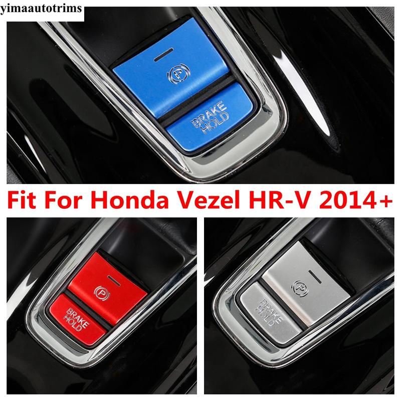 Car Gear Position Handbrake Central Control Button Sequin Decoration Cover Trim Accessories For Honda Vezel HR-V 2014 -