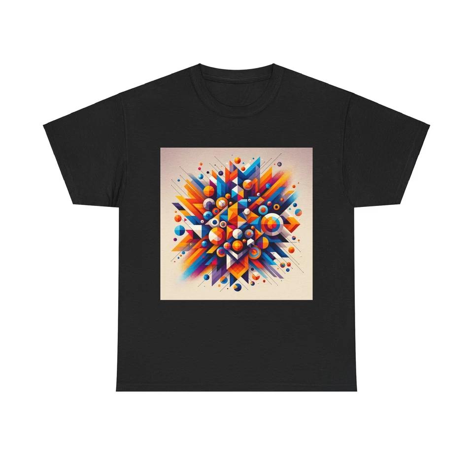 Unisex Adult T Shirt Abstract Geometric Art Colorful Modern L