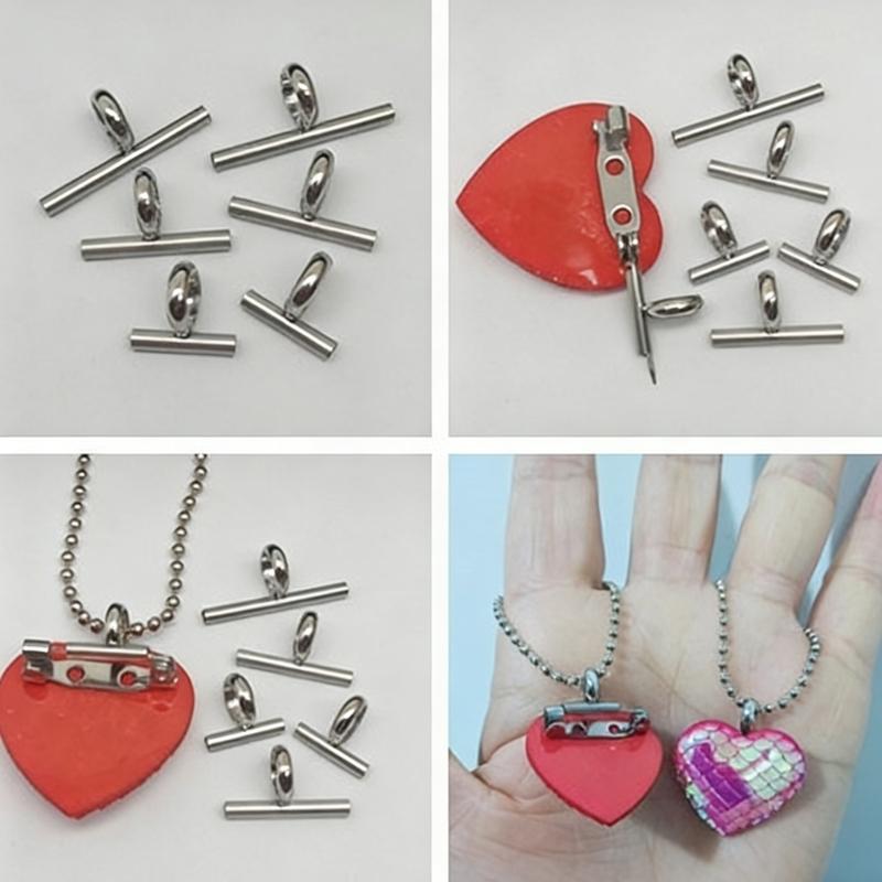 Spilla Convertibile in Acciaio Inossidabile Convertitore per Collana Ciondolo Elegante Accessorio Gioiello Per Donne e Uomini