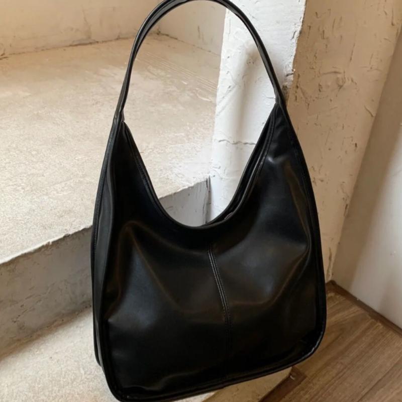 

Минималистичная сумка подмышку в корейском стиле для женщин, большая вместимость, модная женская сумка, сумочка, сумка на плечо чёрный