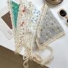 Lattice Triangle Hair Band Strap Soft Wrap Printing Hair Scarf Lace Hair Scarf  Women