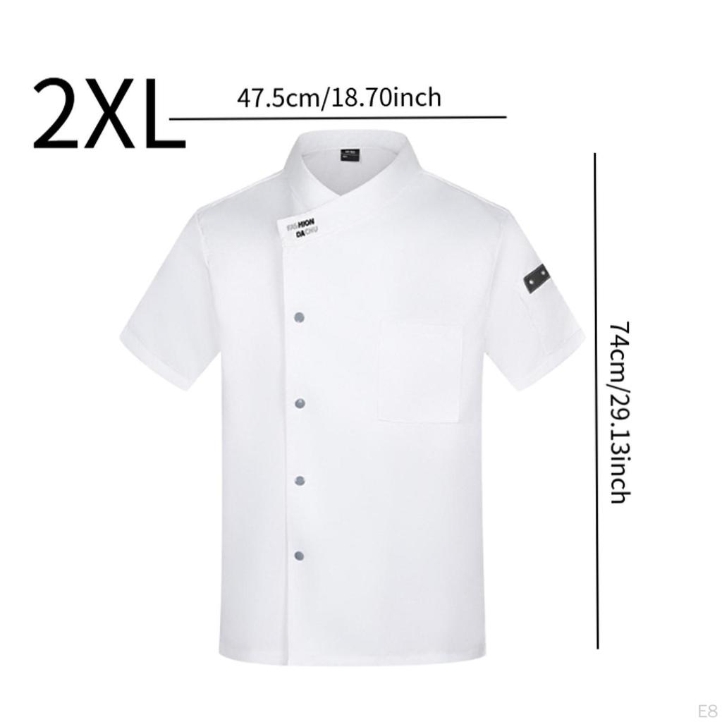Chef Coat Jacket Apparel Clothes for Restaurant Culinary School Kitchen Hotel