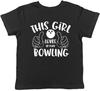 This Girl Loves To Play Bowling Boys Girls Kids Childrens T-Shirt