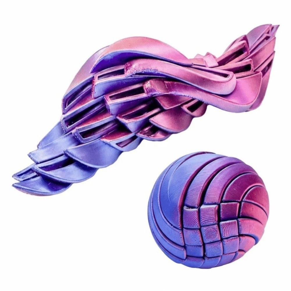 Relaxation Slime Ball Fidget Toy Rotating Portable 3D Printed Twistsphere Fidget Toy Creative Funny Gear Liquid Flow Ball
