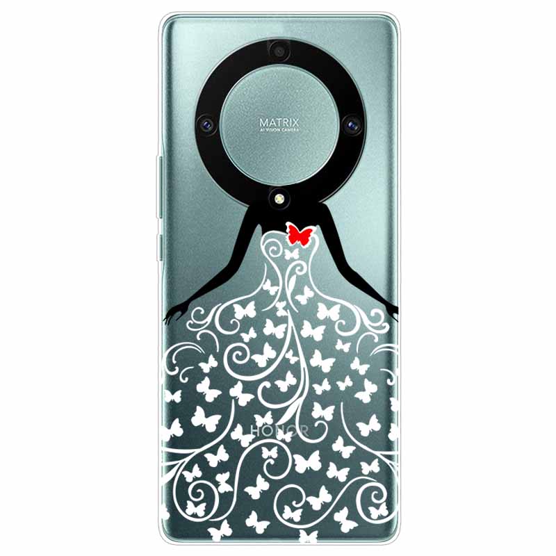 Custodia per Honor Magic6 Lite 5G Trasparente TPU Silicone Funda Capa per Honor Magic 6 Lite Coperture Morbide Magic6Lite Trasparenti Coques borsa