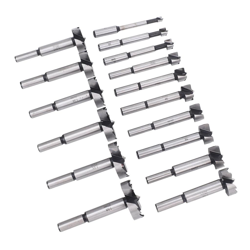 Forstner Drill Bit Set 10mm Round Shank Multi Teeth 141 58in HCS Woodworking Forstner Bits for