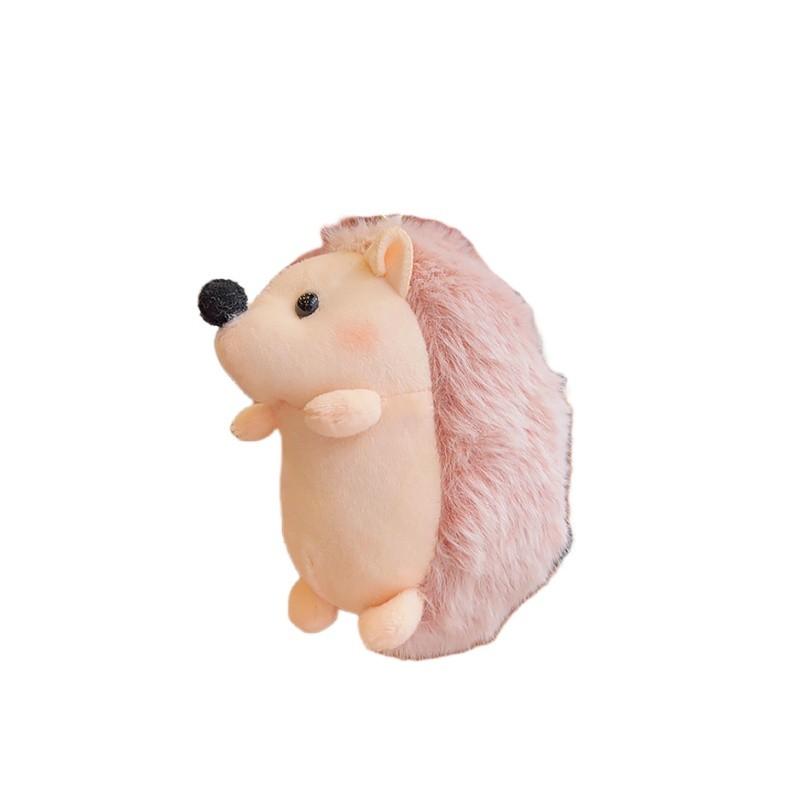Cute Plush Hedgehog Pendant Soft Fluffy Hedgehog Doll Plush Keychain Cartoon Animal Pendant Student Couple Children Gift