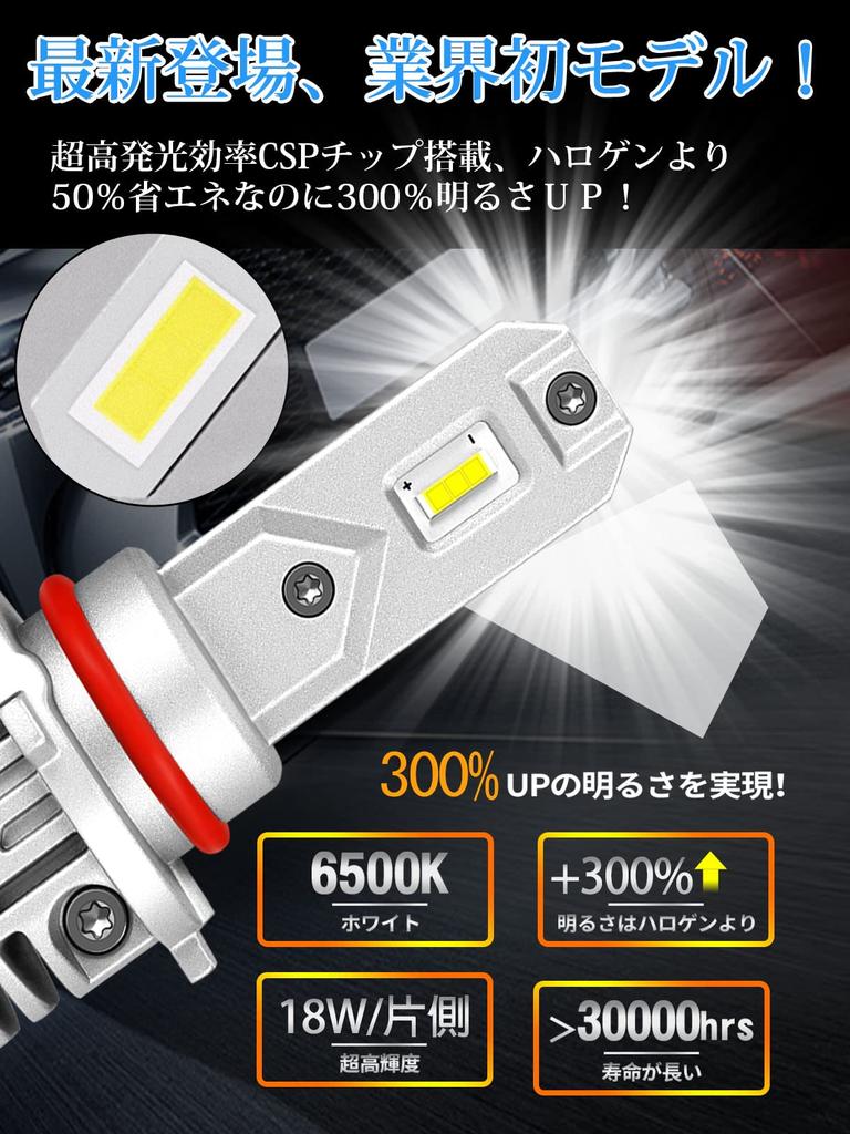 Briteye HB4 LED Headlight, Vehicle Inspection Compatible, 6500K, White, 9006, HB4 LED Bulb, For
