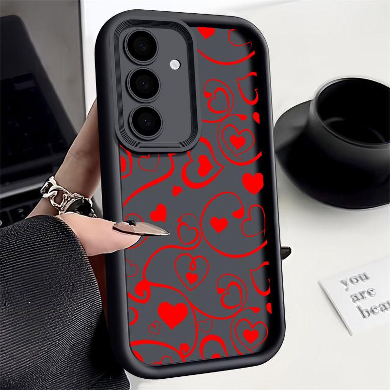 Kiss me Love Red Lips S24FE Phone Case For Samsung S25 S24 S23 Ultra 5G S22 S20 Plus S21 FE Cases Cover Galaxy S25Ultra Funda