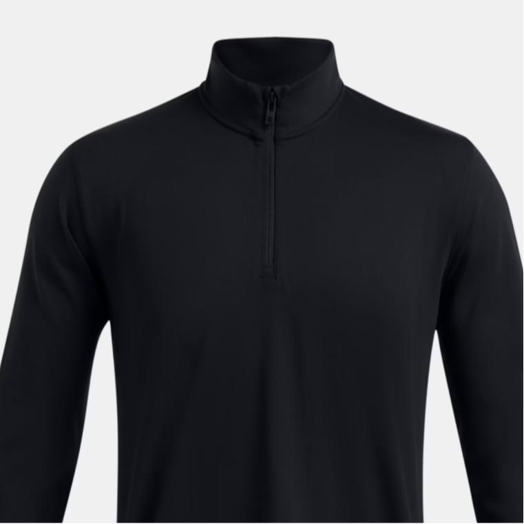 Under Armour Meridian Training Running Long Sleeve Breathable T-Shirt Men Tops Black 1387905-001