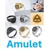 Eye God Triangle Ring Amulet Talisman Ancient Egypt Egyptian Stainless Steel Protect Power Jewelry Gift Hip Hop Rock Goth Gothic