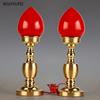 2pcs All Copper Simulated Candlestick Supply Buddhist Temple Supplies Living Room Home Furnishings Pray for Auspiciousness