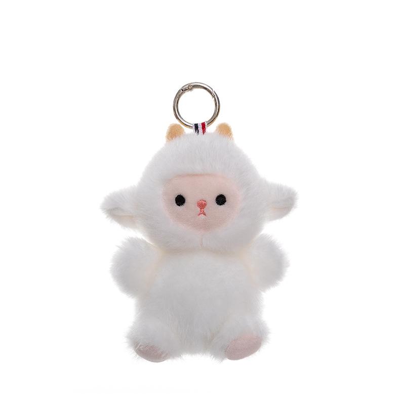 Red Bean Panda, Little Sheep & Koala Elephant Plush Backpack Pendant Keychain - Cute Animal Wedding Toss Gifts 11cm-0.1kg