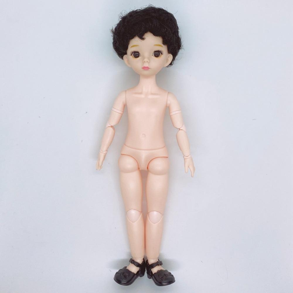 

3D Eyes Boys Dolls Toy With Hair Bjd Joints Doll Girls Toy 1/6 BJD Doll Kids Toys curly black hair