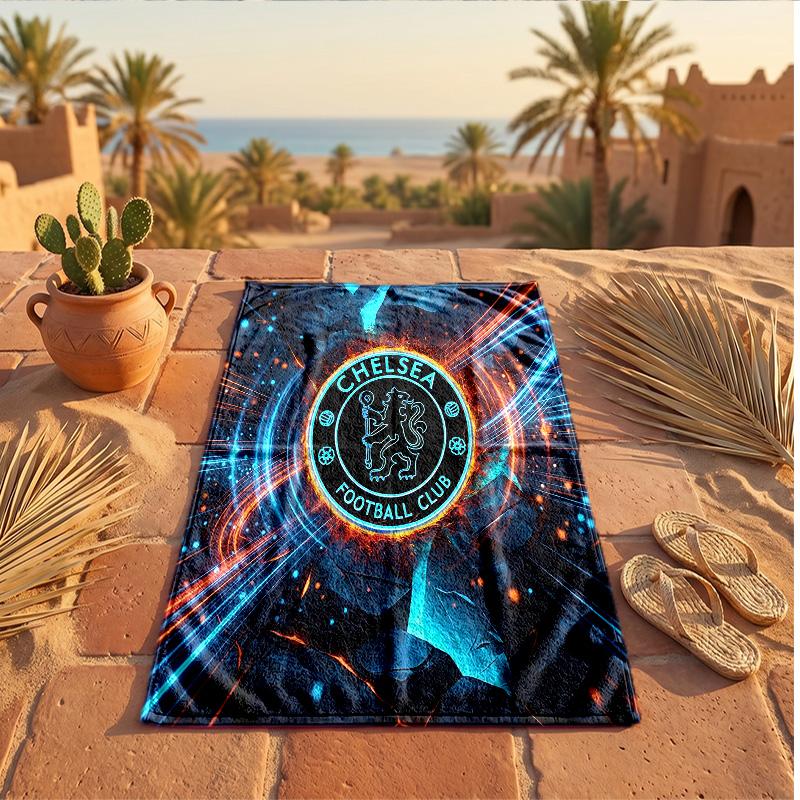Asciugamano da Spiaggia in Microfibra con Stampa Chelsea FC Asciugatura Rapida Assorbente Grande Asciugamano per Spiaggia Nuoto Viaggio