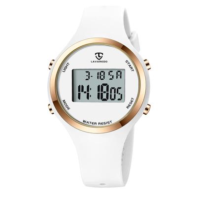 Wrist White Digital Sports Alarm Date Waterproof Simple for Gift Women's Watch, Men's Watch, Unisex, Children's Watch, Watch, Multi-function, Clock,