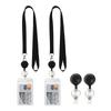 1pc Bus Card Sleeve Case Transparent Staff ID Work Card Cover with Lanyard Exhibition Name Badge Holder Neck Strap Pass Access