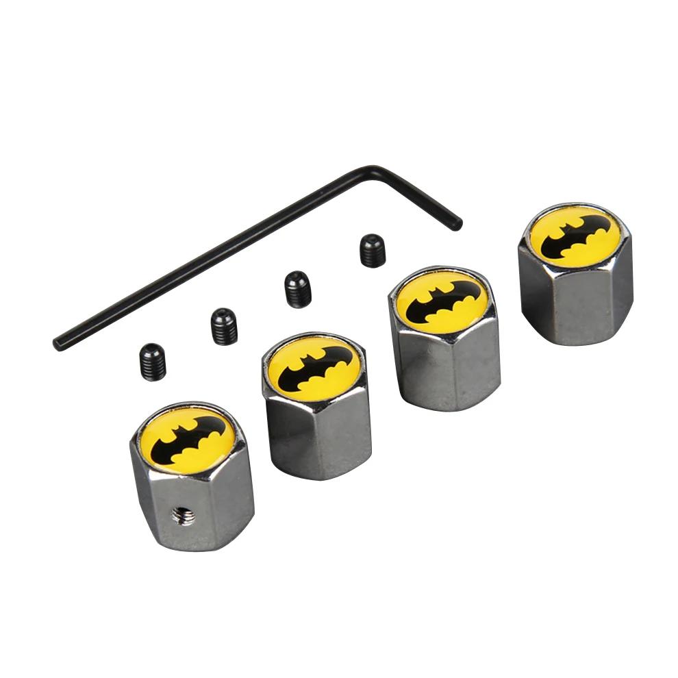 

4pcs Car SUV Motorcycle Wheel Tyre Emblem Logo Valve Stem Air Dust Anti Theft Locking Caps Cover Car Accessories CN