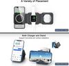 3-in-1 Wireless Charging Pad Portable Magnetic Foldable Travel Charger with Adapter for iPhone 13/12/Pro/Max, iWatch, AirPods 3/2/Pro, Black
