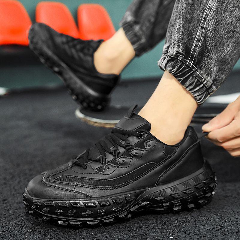 Tennis Deals Thick Platform Men's Casual Sneakers Black Comfortable High Quality On Clearance Running Stylish Male Sports Shoes