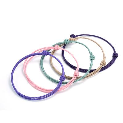 Simple Style Handmade Thin String Bracelet Men Women 11 Colors Adjustable Valentine Day Braclet Leisure Versatile Accessories