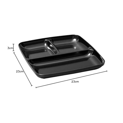 [BLKP] PEARL METAL Stackable Lunch Plates, Antibacterial Clean Coat Finish, Microwave and Dishwasher Safe, Lightweight, Shatter-Resistant, Made in Jap